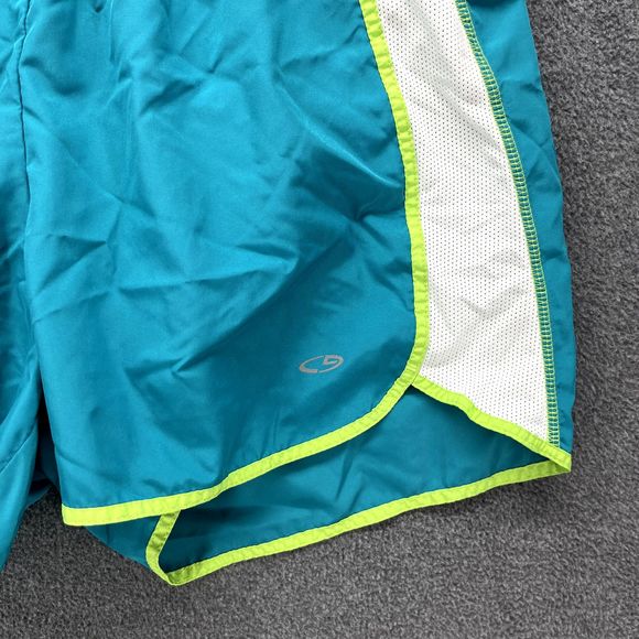 Champion Running Shorts womens Medium Green Jogging Athletic Casual Drawstring - Picture 3 of 12